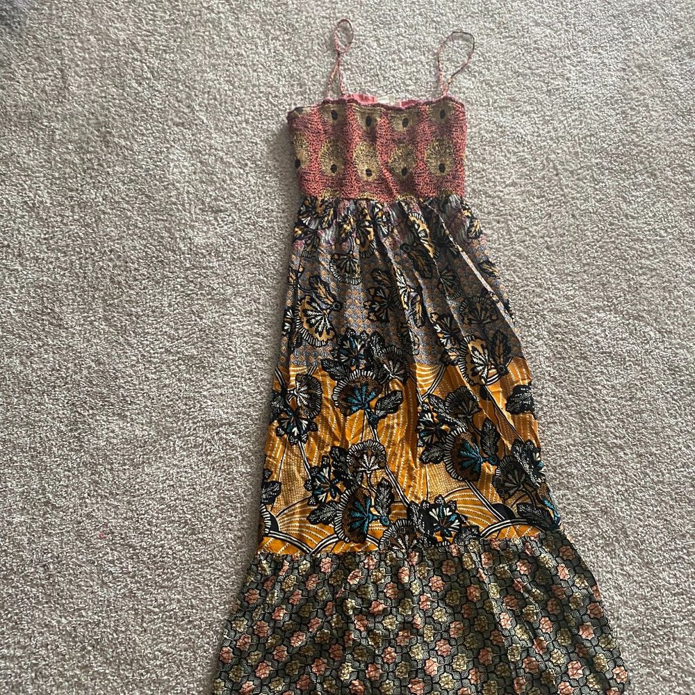 ANthropologie, multi-printed dress